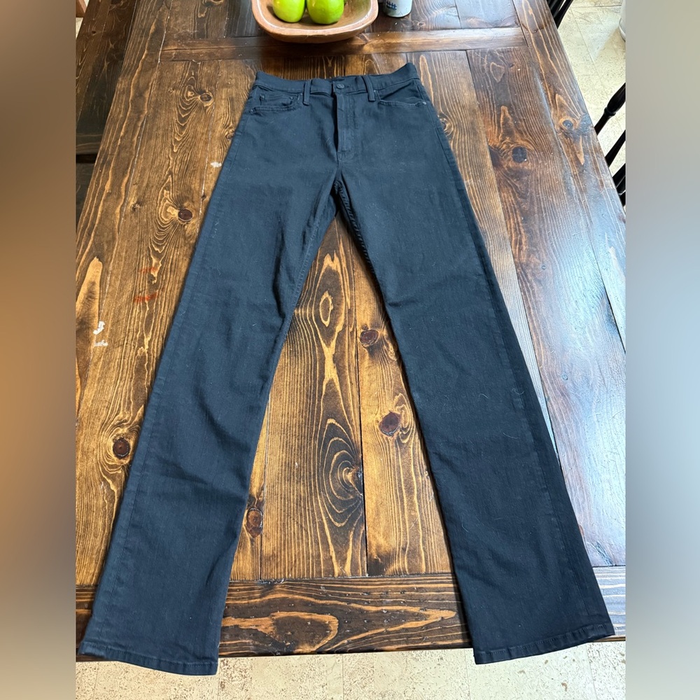 MOTHER High Waisted Rider Skimp Black Jeans in Not Guilty